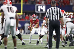 Quarterback Readyfor Action Wallpaper