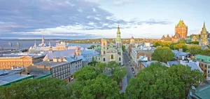 Quebec City Skyline Dusk Wallpaper