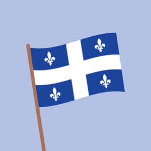 Quebec Fleurdelise Flagon Pole Wallpaper