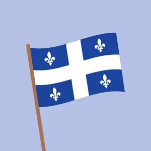 Quebec Fleurdelise Flagon Pole Wallpaper