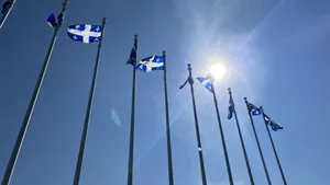 Quebec_ Fleurdelise_ Flags_ Saint_ Jean_ Baptiste Wallpaper