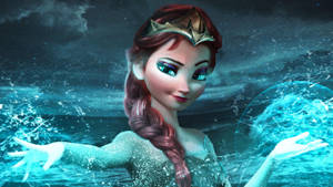 Queen Elsa Of Arendelle, Lost In Her Thoughts. Wallpaper