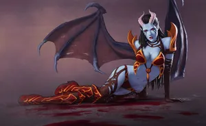 Queen Of Pain: A Surreal Game World Awaits! Wallpaper