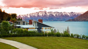 Queenstown Lakeside Residence Sunset Wallpaper