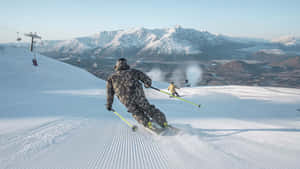 Queenstown Winter Skiing Adventure Wallpaper