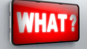 Questioning Smartphone Wall Display Wallpaper