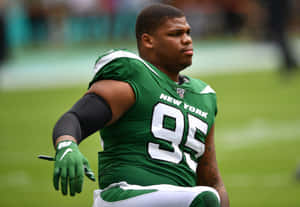 Quinnen Williams New York Jets95 On Field Wallpaper