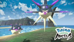 Qwilfish With Overqwil By The Ocean Wallpaper