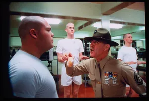R. Lee Ermey Stands At Attention Wallpaper