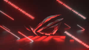 R O G Logo Red Glow Dare Motif Wallpaper