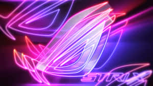 R O G Strix Neon Wings Logo Wallpaper