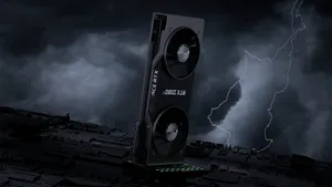 R T X Graphics Card Thunderstorm Wallpaper