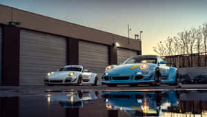 R W B Porsche Twinsat Dusk Wallpaper