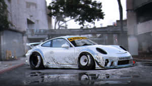 R W B Porschein Rain Wallpaper