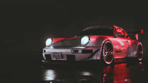 R W B Porschein Rainy Night Wallpaper