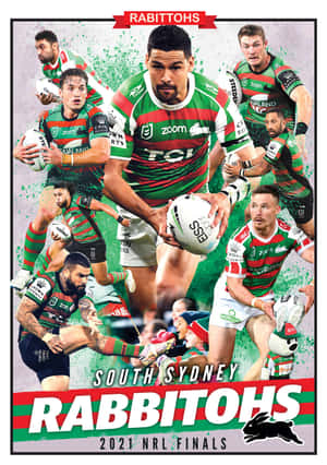 Rabbitohs Team Charging Forward Wallpaper