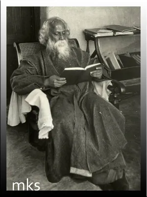 Rabindranath Tagore Reading Wallpaper