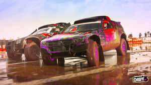 Race Around Tough Bends With The Dirt Game Wallpaper