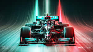 Racers Competing In Full Speed At The Formula One Track Wallpaper