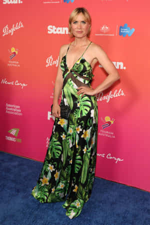 Radha Mitchell Tropical Dress Event Wallpaper