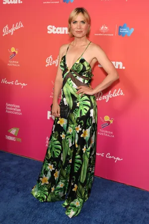 Radha Mitchell Tropical Dress Event Wallpaper