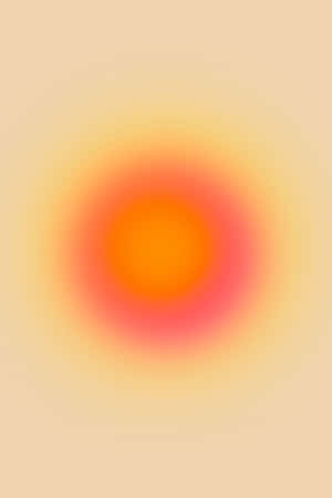 Radial Orange Aura Color Wallpaper