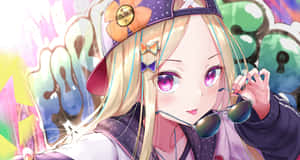 Radiant Anime Girlwith Sunglasses Wallpaper