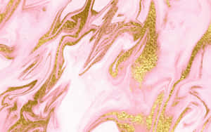 Radiant Pink Color Coated In A Sheen Of Gold Wallpaper