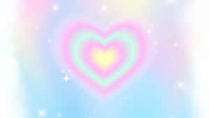 Radiant Pink Heart Aura Wallpaper