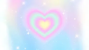 Radiant Pink Heart Aura Wallpaper