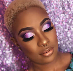 Radiant Purple Eye Shadow Look Wallpaper