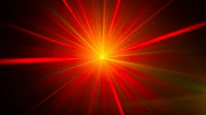 Radiant Red Laser Light Wallpaper