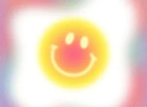 Radiant Smiley Face Aura Wallpaper