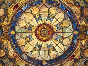 Radiant Stained Glass Window Wallpaper