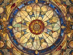 Radiant Stained Glass Window Wallpaper