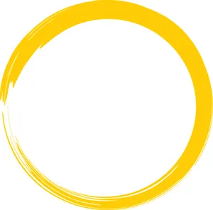 Radiant Yellow Circle On Dark Background Wallpaper