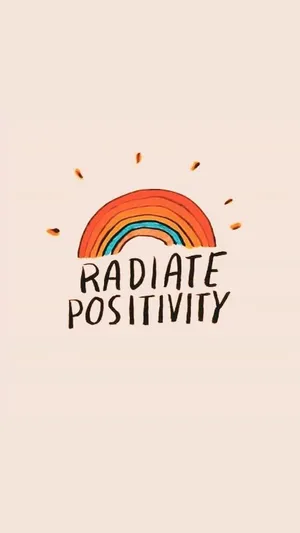 Radiate Positivity Rainbow Art Wallpaper