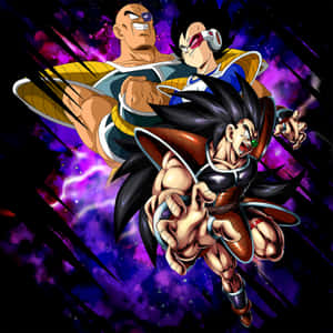 Raditz And Goku Reunite To Defeat The Forces Of Evil Wallpaper