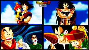 Raditz From Dragon Ball Z Emerges From The Darkness. Wallpaper