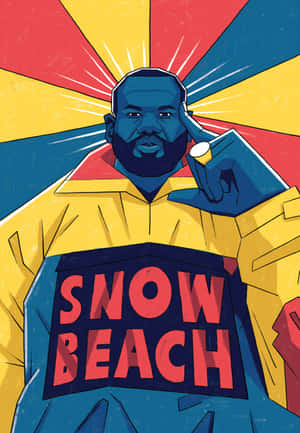 Raekwon Snow Beach Illustration Wallpaper