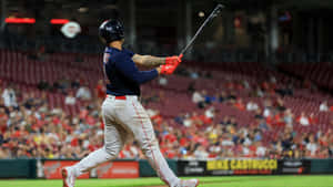 Rafael Devers Baseball Swing Action Wallpaper