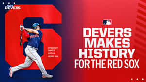 Rafael Devers Red Sox History Making Wallpaper