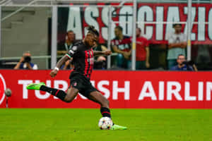 Rafael Leao A C Milan Action Shot Wallpaper