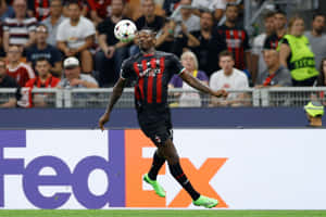 Rafael Leao A C Milan Action Shot Wallpaper