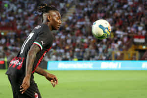 Rafael Leao A C Milan Action Shot Wallpaper