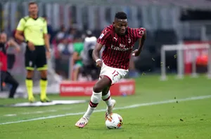 Rafael Leao A C Milan Action Shot Wallpaper