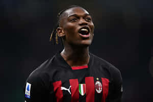 Rafael Leao A C Milan Celebration Wallpaper