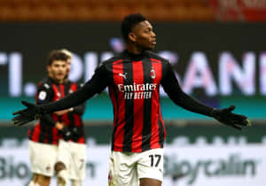 Rafael Leao A C Milan Celebration Wallpaper