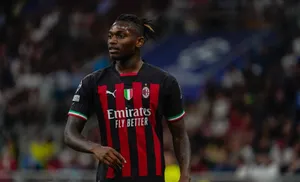 Rafael Leao A C Milan Forward Action Wallpaper
