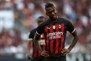 Rafael Leao A C Milan Forward Concentration Wallpaper